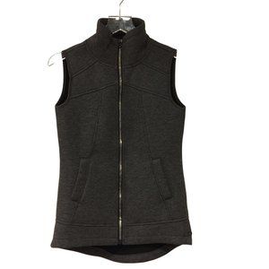 Betsey Johnson Performance Ladies XS Zip Front Vest Gray Marled Black